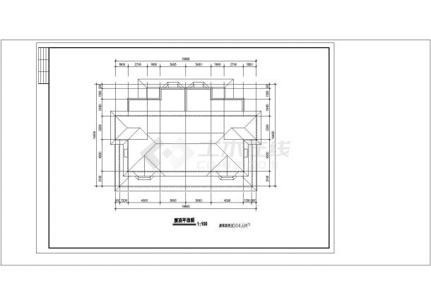 三层双拼别墅cad设计图（长19.8m宽14.4m）-图二