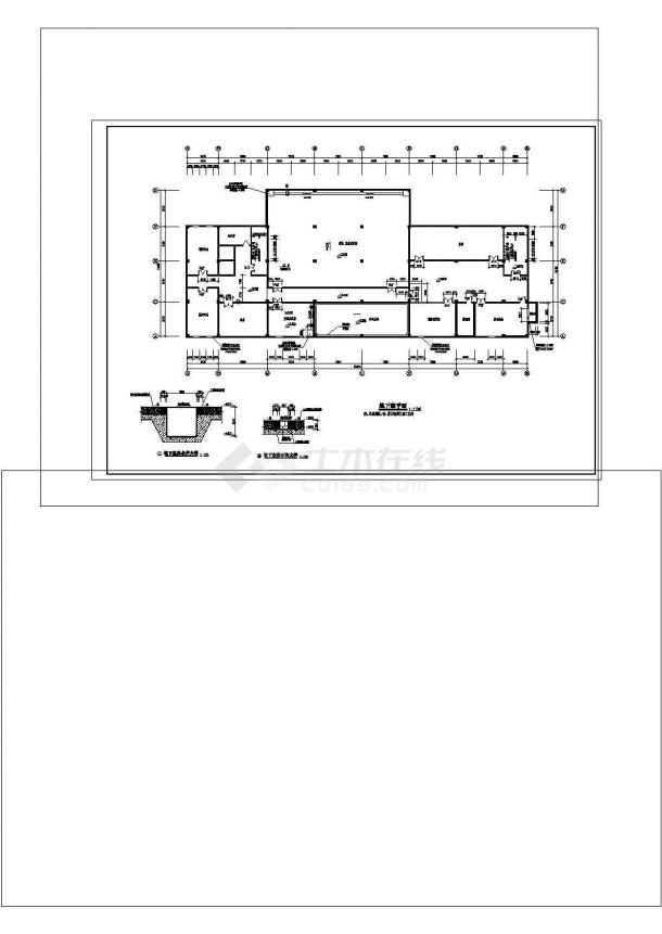 -1+8层20635.54平米L形酒店建筑平面CAD图纸设计-图二