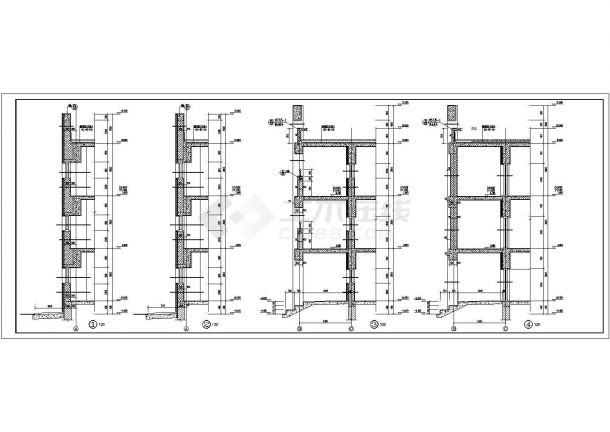 某学校五层框架结构高档教学楼设计cad全套建筑施工图（甲级院设计）-图二