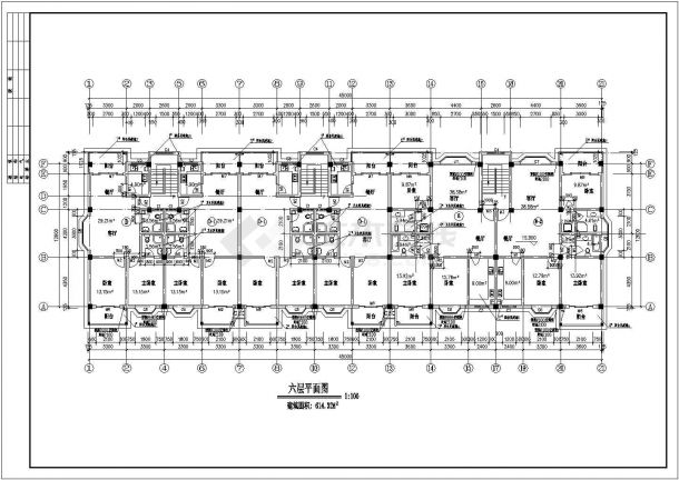 某小区六层层高2.8m住宅楼建筑方案设计施工图（含建筑设计说明及建筑构造做法表）-图二