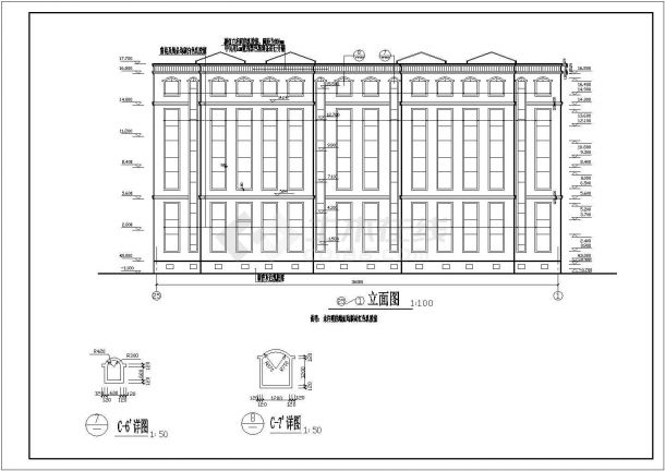 南方地区某师范大学2320平米6层教师住宅楼建筑设计CAD图纸-图一