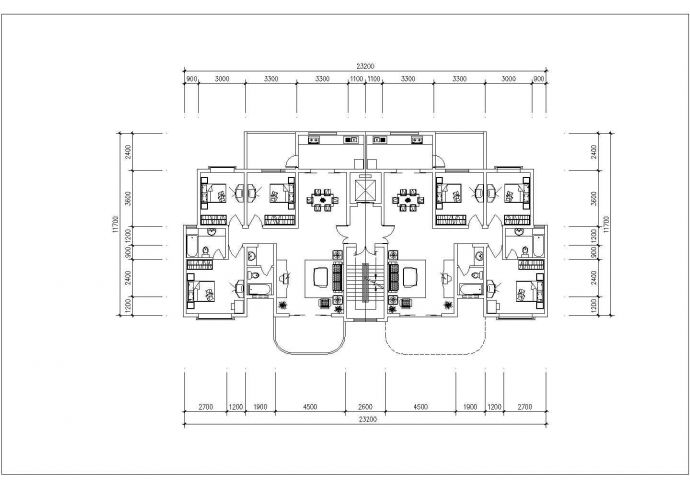 烟台市丰泰小区住宅楼经典平面户型设计CAD图纸（共6张）_图1