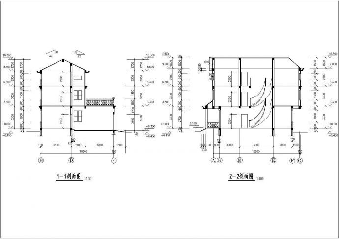襄阳市某村镇2层砖混结构私人住宅楼建筑设计CAD图纸（含阁楼）_图1