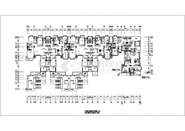 青岛某居住小区11层砖混结构住宅楼建筑设计CAD图纸（11层为复式）-图二