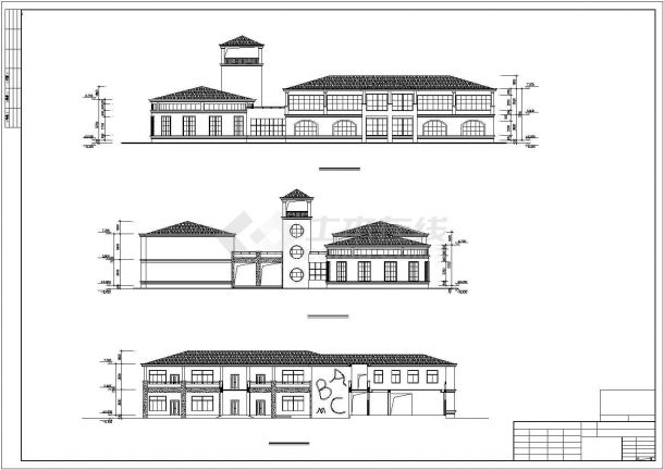 某地2层幼儿园建筑施工图CAD-图二