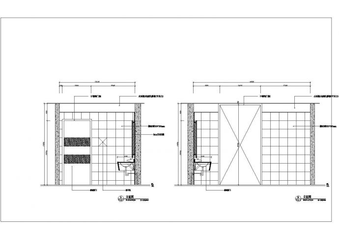 商场卫生间装修设计全套CAD图_图1