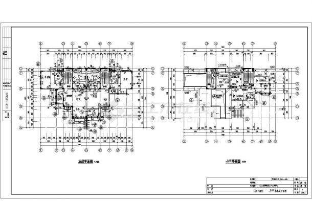某地中海风格豪华双拼别墅（地上三层，异形柱框架结构，573.2㎡ ）设计cad全套建筑施工图（含设计说明）-图一