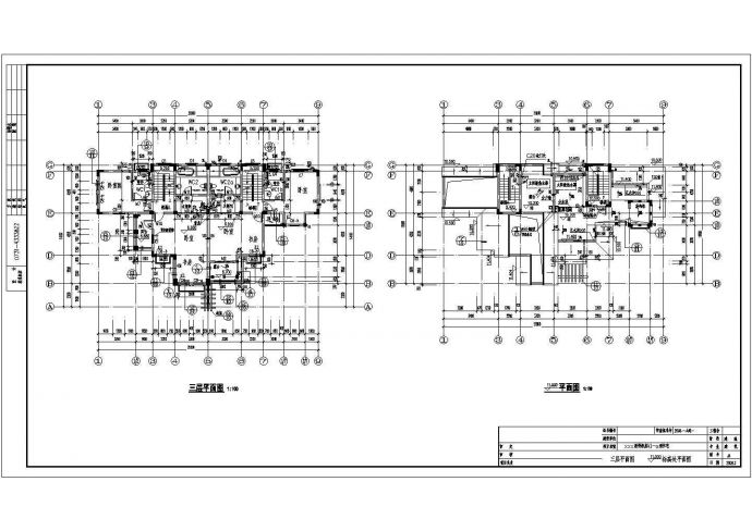 某地中海风格豪华双拼别墅（地上三层，异形柱框架结构，573.2㎡ ）设计cad全套建筑施工图（含设计说明）_图1