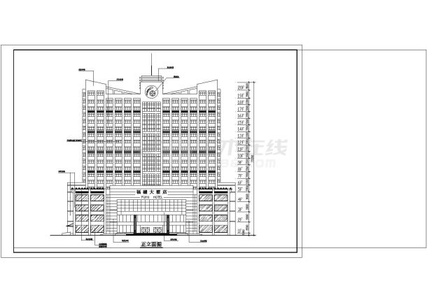某高层酒店方案设计cad施工图纸-图二