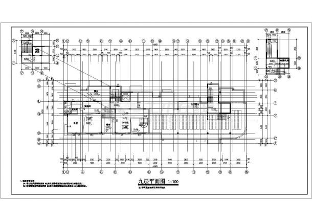 高碑店市昌盛路某小区8层砖混结构住宅楼全套建筑设计CAD图纸-图二