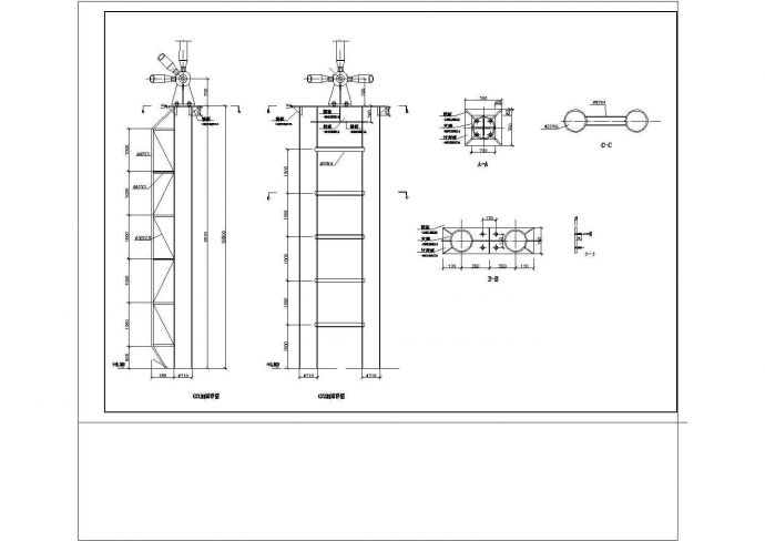 某工厂网架详细设计cad施工图纸_图1