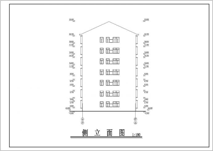 某城市六层带跃层小区住宅楼建筑设计cad详图（含户型、房型说明）_图1
