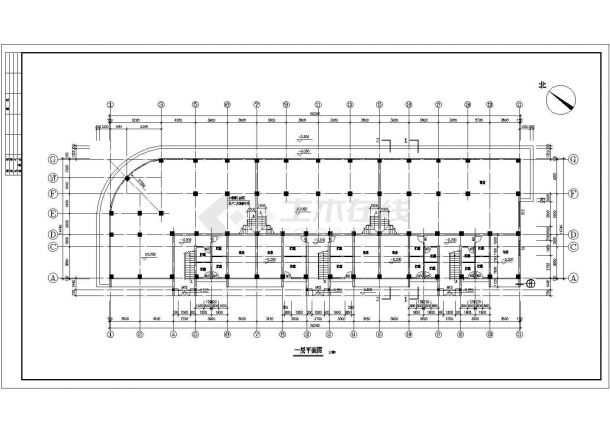 建筑面积4620平方米六层住宅楼施工设计全套图（含建筑内装修做法表）-图一