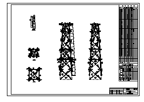 110千伏送电线路铁塔典型设计cad图，共三十三张_图1