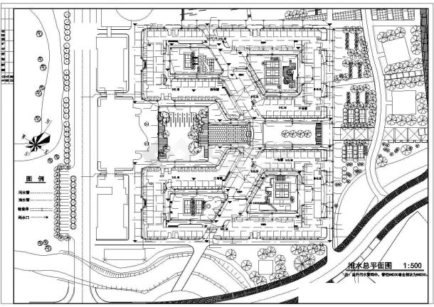 西南交大新校区全套建筑施工完整大样图CAD图纸总图-图一