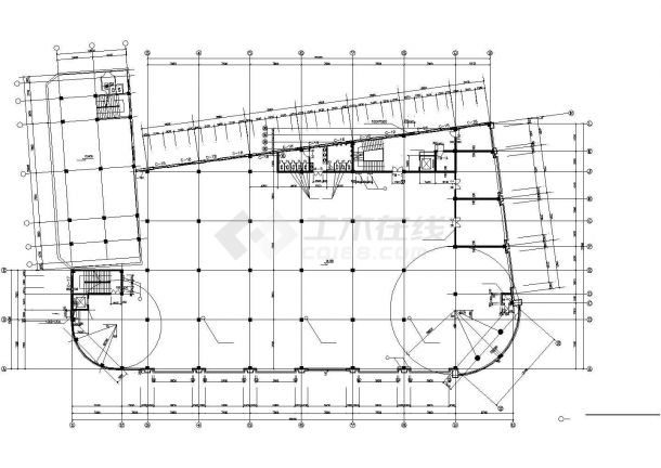 某城市五层商厦建筑施工设计规划图纸-图一