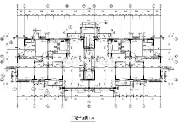 某小区高层建筑设计CAD施工图纸-图一