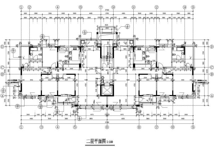 某小区高层建筑设计CAD施工图纸_图1