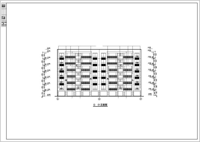 长35.04米 宽19.04米 七层二单元对称户型框架结构城市小区住宅全套完整大样图CAD图纸_图1