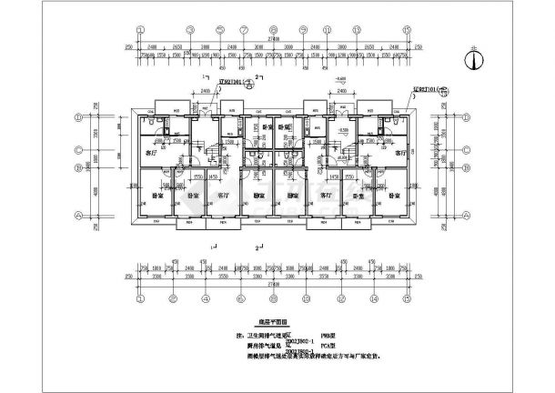 某阁楼住宅建筑施工图详细设计施工全套建筑平立面CAD图纸-图二