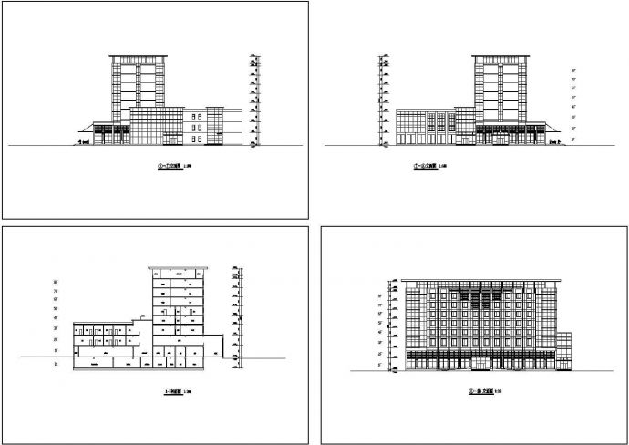 某豪华酒店建筑方案设计CAD图纸_图1