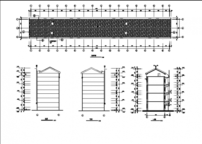二套四层办公综合楼建筑设计施工cad图纸（含说明）_图1