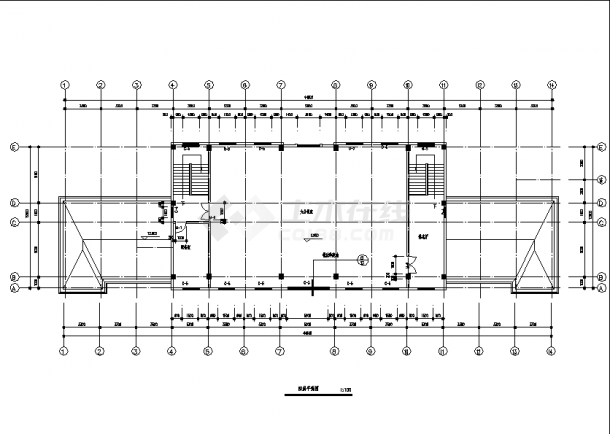 办公楼设计_沭阳厂区二套办公楼建筑设计施工cad图纸（含设计说明）-图二