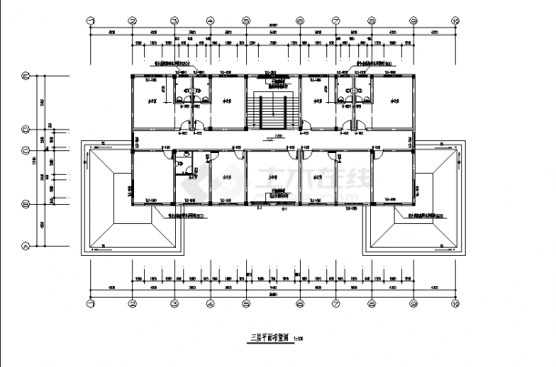 办公楼设计_洋河酒厂二套多层办公楼建筑设计施工cad图纸（含说明）-图一
