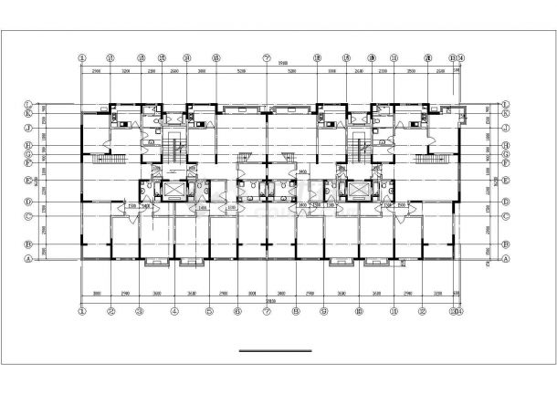 长39.1米 宽16.2米 9层阁楼住宅2单元每单元2户钢结构全套完整大样图CAD图纸设计图-图一