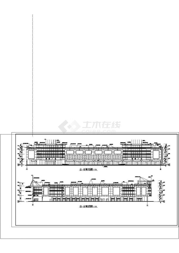 某三层大型商业广场设计建筑施工图-图二