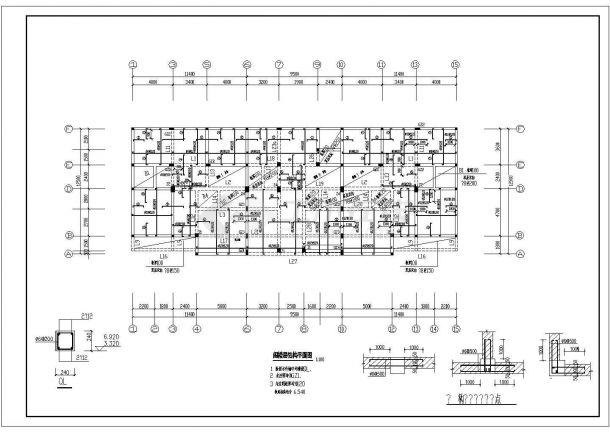 某地多层别墅欧式风格平面设计CAD竣工图-图二