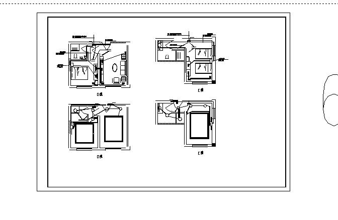 某2套宾馆改造电气系统设计施工cad图纸_图1