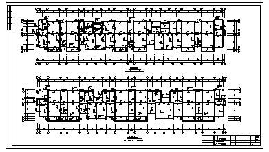 某六层框架结构小区住宅楼建筑施工cad图纸-图二