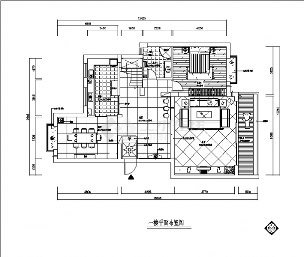 夏威夷三套美式别墅建筑设计施工cad图纸（含说明）-图二