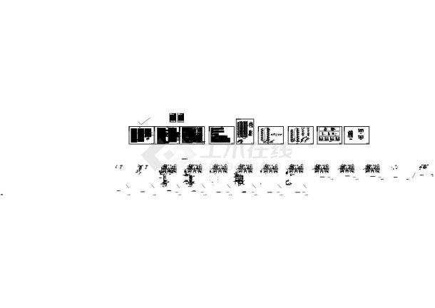 山西商业建筑群空调通风设计施工cad图纸-图一