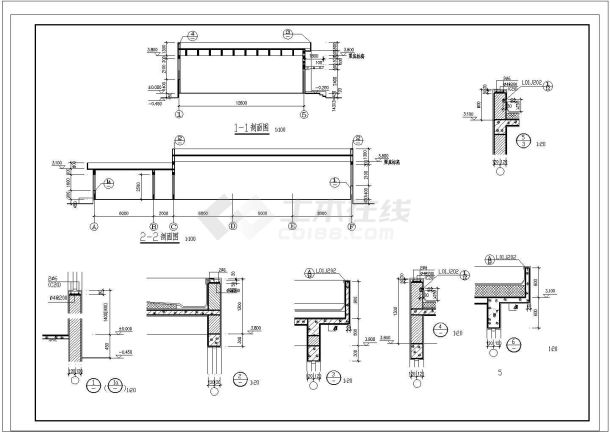 职工餐厅建筑设计CAD施工图纸-图二