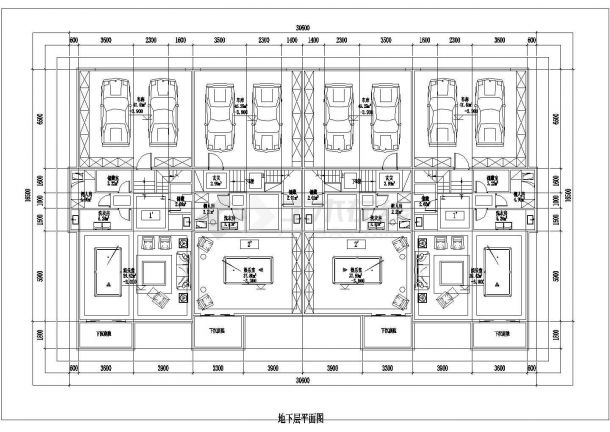 [江苏]三层联排式坡屋顶别墅建筑施工图-图二