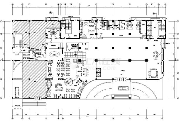 某酒店大堂平面设计图