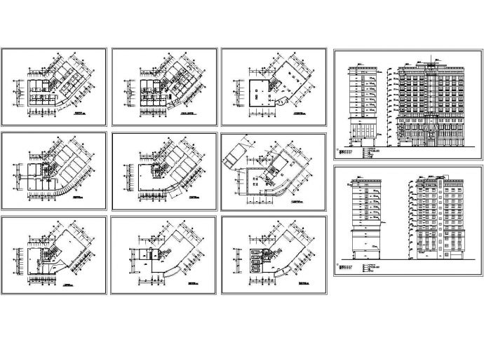 城市酒店设计方案CAD图纸_图1