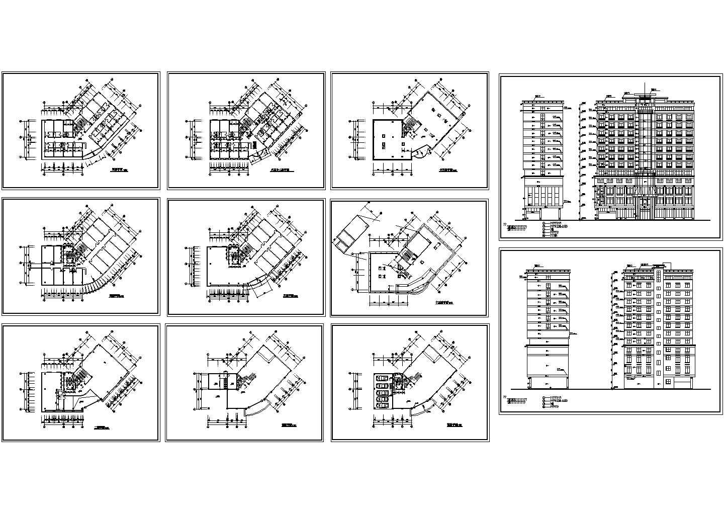 城市酒店设计方案CAD图纸
