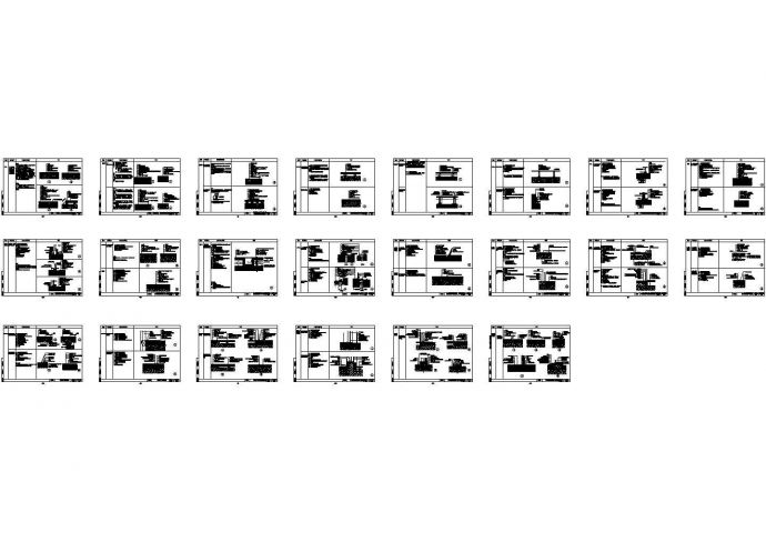 典型HBA施工图cad节点大样图（含地面天花设计，41张图）_图1