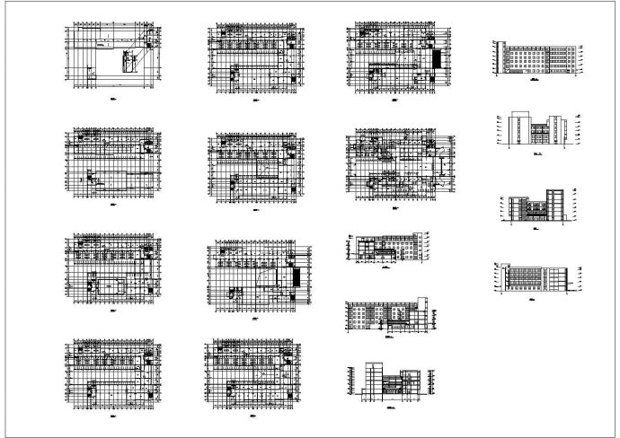 6层急诊大楼建筑方案设计图【平立剖】_图1