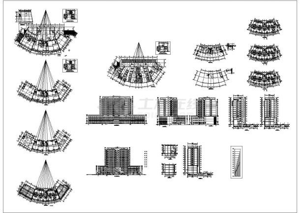 某十二层娱乐城大厦建筑设计施工图-图一