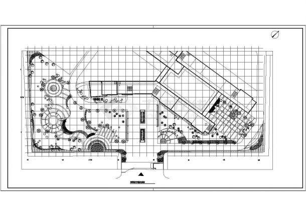 某小学建筑设计CAD平面图大样图施工图纸绿化种植设计（标注详细）-图一