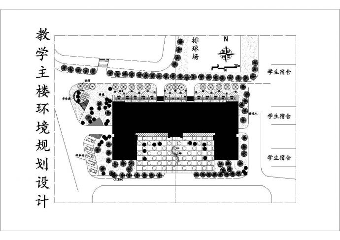 农大教学楼建筑设计CAD平面图大样图施工图纸（标注详细）_图1