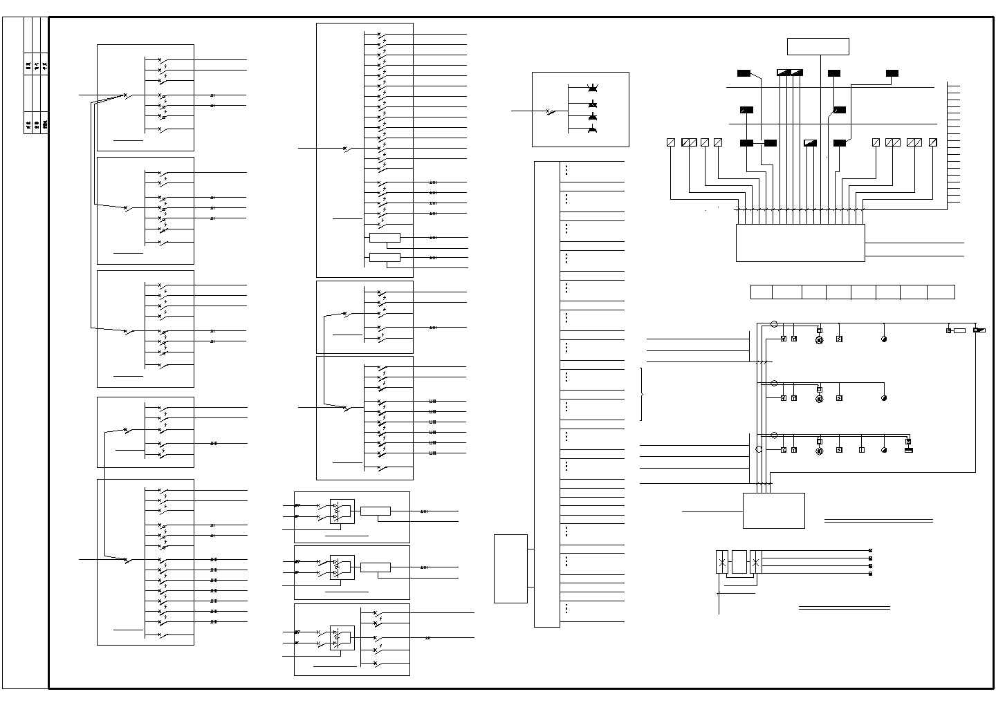 某礼堂全套电气电力设计CAD系统平面图（标注详细）