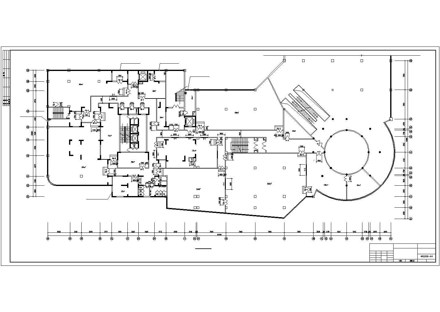 某通信中心机房弱电全套电气电力设计CAD系统平面图
