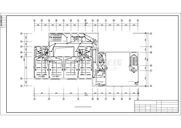 某大型幼儿园电气设计CAD完整详细平面图-图二