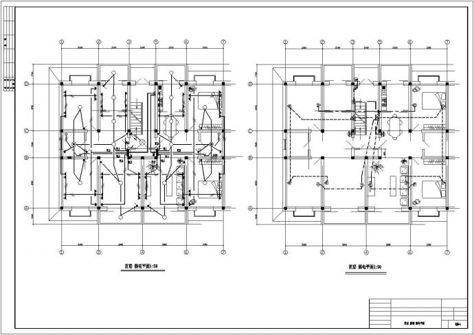 某经典住宅楼电气设计CAD完整详细平面图_图1