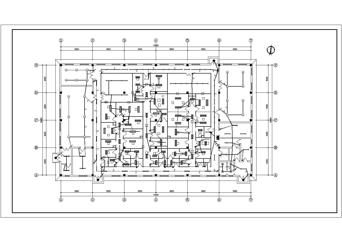 某药厂电气设计CAD完整详细平面图